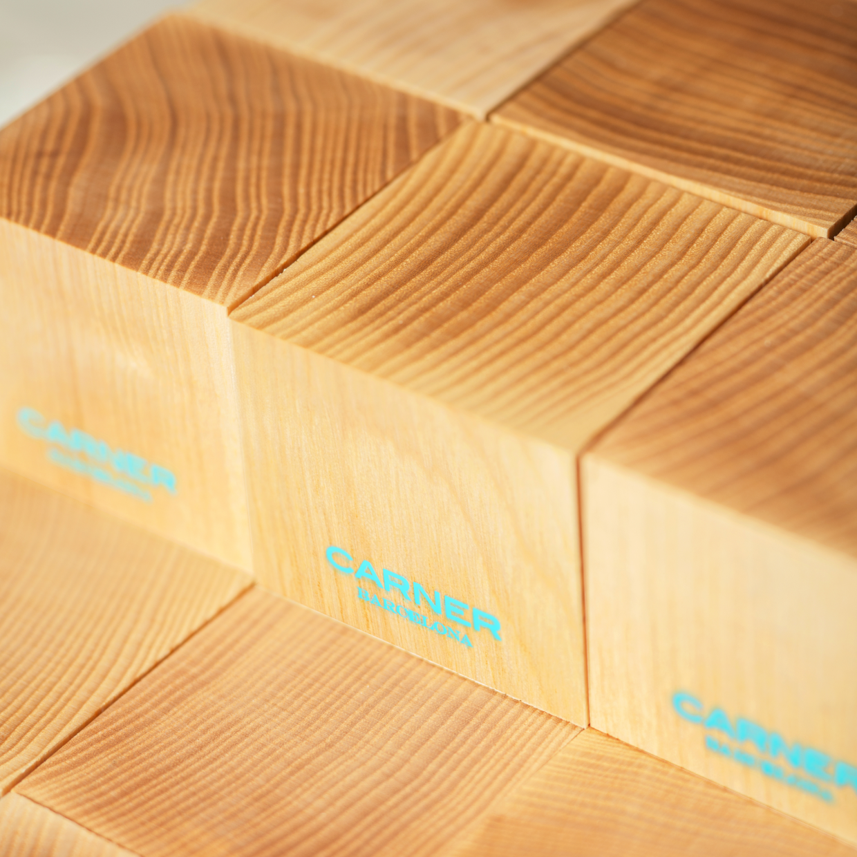 Carner Barcelona branded wood blocks